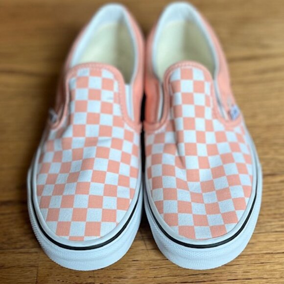 VANS: JUNIOR GIRLS CLASSIC CHECKERED SLIP-ON SNEAKER GYM SHOES-SIZE 5.5J - Picture 3 of 5